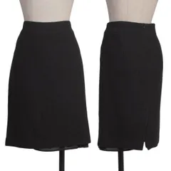 アルマーニコレツィオーニARMANI COLLEZIONI ウール混ニット台形スカート 黒40のサムネイル