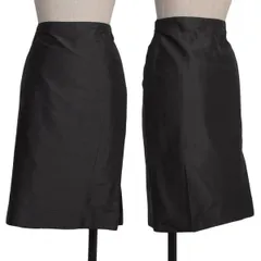アルマーニコレツィオーニARMANI COLLEZIONI シルク台形スカート 黒40のサムネイル
