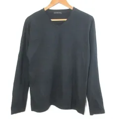 エストネーション ESTNATION ロングスリーブTシャツ カットソー 長袖 Vネック L 黒 ブラック /Xのサムネイル