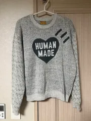 HUMAN MADE ヒューマンメイド ハート ニット セーター グレー(M)のサムネイル