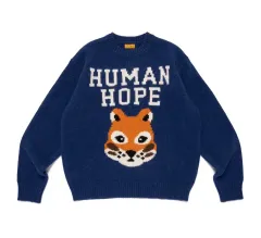 XL HUMAN MADE(ヒューマンメイド) HUMAN MADE® An Ode Hope Ver. ローゲージジニ(JINNI) ニット ネイビーのサムネイル