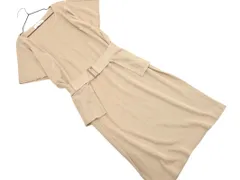 Lui Chantant ルイシャンタン リネン混 ウエストベルト付き ニット ワンピース size9/ベージュ ■◆ レディースのサムネイル