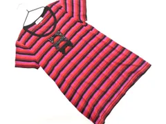 SONIA RYKIEL ソニアリキエル ボーダー リボン カットソー size38/赤x紫 ■◆ レディースのサムネイル