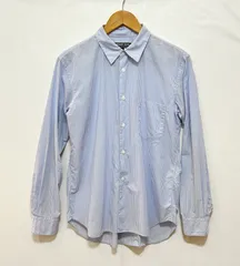 COMME des GARCONS HOMME DEUX (S) 長袖 ストライプシャツ 水色 白 コムデギャルソン オムドゥ  K8-1のサムネイル
