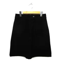 ポール＆ジョー PAUL&JOE スカート フレア ひざ丈 ウール バックジップ 無地 38 黒 ブラック /NT5のサムネイル