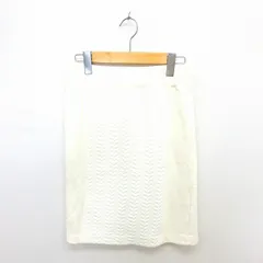 フリークスストア FREAKS STORE スカート タイト ひざ丈 ジャガード生地 綿 コットン F アイボリー /TT49のサムネイル