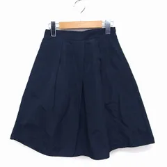 ビーミングバイビームス B:MING LIFE STORE by BEAMS フレア スカート ひざ丈 無地 ナイロン S ネイビー 紺 /FT29のサムネイル