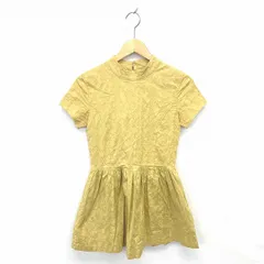 N.Natural Beauty Basic N.ナチュラルビューティーベーシック ワンピース ひざ丈 フレア 総柄 プルオーバー 半袖 M からし色 マスタード /TT38のサムネイル