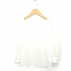 クチュールブローチ COUTURE BROOCH カットソー Tシャツ 丸首 薄手 無地 シンプル 綿 コットン 長袖 38 アイボリー 白 /TT43のサムネイル