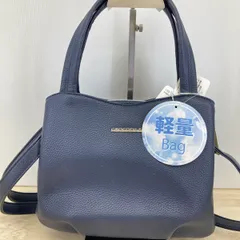 極美品 CROCODILE/クロコダイル 軽量 2WAY ハンドバッグ/ショルダーバッグ ネイビー 紺 04537 133-11[OA05563]のサムネイル