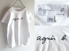 agnes b. アニエスベー S137 TS コットン ロゴプリント Tシャツ 半袖 カットソー T1 白 ホワイト 日本製のサムネイル