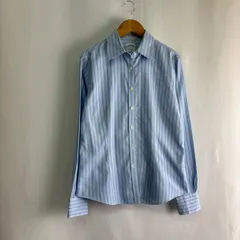 Brooks Brothers ブルックスブラザーズ Fitted ストライプ ドレスシャツ コットン 水色 4のサムネイル