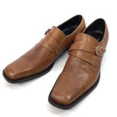 美品 KATHARINE HAMNETT LONDON キャサリン ハムネット ダブルモンク ストラップシューズ ドレスシューズ ビジネスシューズ キャメル 25cm メンズのサムネイル