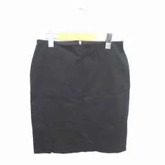 B&Y ユナイテッドアローズ BEAUTY&YOUTH ビューティー&ユース スカート タイト ミニ バックジップ 無地 綿 コットン M 黒 ブラック /TT24のサムネイル