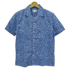 ギャップ 半袖シャツ 開襟シャツ トップス 花柄 スタンダードフィット 未使用品 メンズ XXSサイズ ブルー GAP
