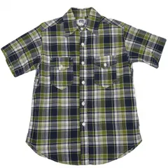 アイ ジュンヤワタナベ マン コムデギャルソンeYe JUNYA WATANABE MAN COMME des GARCONS POT O'ALL コットンチェック半袖シャツ 緑紺他Sのサムネイル