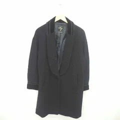 アナザーエディション ANOTHER EDITION アローズ コート アウター ショールカラー ミモレ丈 ロング ウール 総裏地 M 黒 ブラック /TT12のサムネイル
