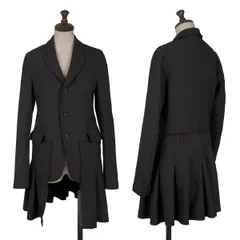 ブラックコムデギャルソンBLACK COMME des GARCONS エステルプリーツスカートドッキングジャケット 黒XSのサムネイル