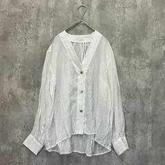 DRESKIP ドレスキップ シアーシャツカーディガン サイズL ホワイト系 ラ・ヴェリタ古着 260803-19 レディース 春 夏  透け感ありのサムネイル