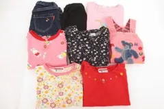  プチバトー ミキハウス シップス 他 ワンピース ロンパース Tシャツ 等 8点 85cm〜100cm ベビー キッズ 女の子 中古のサムネイル