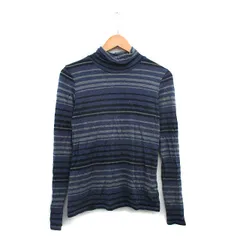 ギャバジンケーティー Gabardine K.T カットソー Tシャツ 長袖 タートルネック ウール ボーダー 9 パープル 紫 /KT23のサムネイル