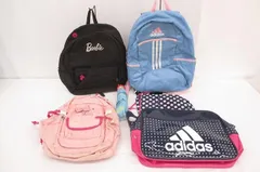  アディダス ミキハウス バービー 他 リュックサック スポーツバッグ 折り畳み傘 等 6点 キッズ 女の子 中古のサムネイル