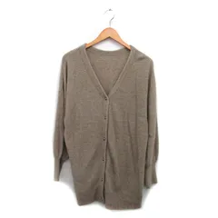 ドット&ストライプス チャイルドウーマン Dot&Stripes CHILD WOMAN シャギーニット カーディガン 長袖 Vネック ラクーンファー F ベージュ /KT22のサムネイル