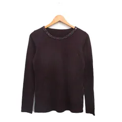 ギャバジンケーティー Gabardine K.T カットソー Tシャツ 長袖 ウール ビジュー 11 ブラウン 茶 /KT12のサムネイル