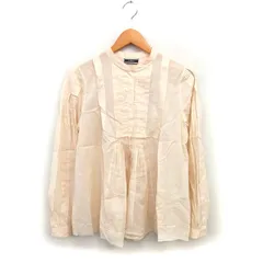 バイ マレーネ ビルガー BY MALENE BIRGER ピンタック シャツ ブラウス はしごレース シアー コットン 綿 長袖 34 ベージュ /NT9のサムネイル