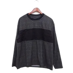 ユナイテッドトウキョウ UNITED TOKYO グレンチェック Tシャツ カットソー 長袖 丸首 切替 3 チャコール /FT20のサムネイル