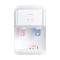 コンフィー(COMFEE') ウォーターサーバー ねこ かわいい ペットボトル式 卓上 家庭用 温水/冷水 コンパクト 2Lペットボトル利用でき キャップ付き 小型 軽量 転倒防止 ねこシリーズ ホワイト 254*296*384mm★ 6ca0b574のサムネイル