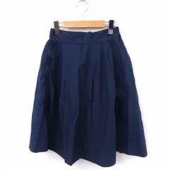 カージュ Khaju スカート フレア レースアップ ロング 無地 コットン 綿 ネイビー 紺 /FT14のサムネイル