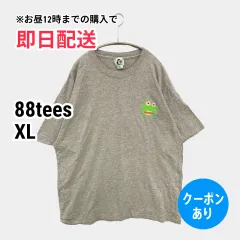 88tees Tシャツ/カットソー XL グレー 前面プリント バックプリント ミドル丈 半袖 クルーネック(丸首) メンズのサムネイル