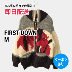 FIRST DOWN ファーストダウン ニット/セーター M ウール・ニット 前面プリント バックプリント その他総柄 長袖 ミドル丈 メンズのサムネイル