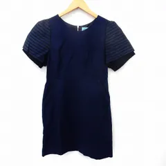 デイシー deicy ワンピース 膝丈 半袖 バックジップ パフスリーブ 1 ネイビー 紺 /ST18のサムネイル