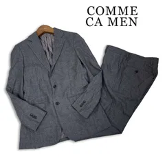 COMME CA MEN コムサ メン 通年 ウール★ ビジネス メランジ セットアップ スーツ 日本製 Sz.46 メンズ 灰 グレーのサムネイル