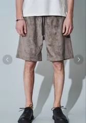 試着程度 ほぼ新品 定価11880円 NOID. BLACK Baggy Half Easy Pants Beige ノーアイディー フェイクスエード ショートパンツのサムネイル