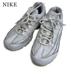 NIKE ナイキ 通年★ 【AIR MAX 95 ESSENTIAL】 メッシュ ロゴ刺繍 厚底 スニーカー Sz.24.5cm レディース 白のサムネイル