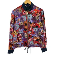 DIESEL(ディーゼル) ブルゾン レディース美品  - パープル×オレンジ×マルチ 長袖/花柄/秋/春のサムネイル