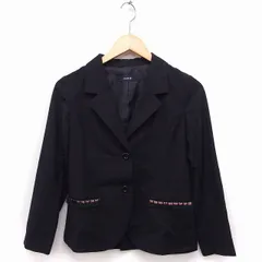 ミスティック mystic テーラード ジャケット アウター フリンジ 無地 F ブラック 黒 /FT9のサムネイル