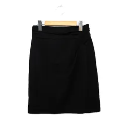 ナネットレポー nanette lepore スカート トラペーズ ひざ丈 ギャザー タック バックジップ 2 黒 ブラック /NT21のサムネイル