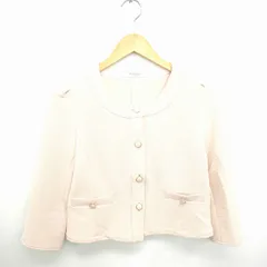 ファビュラス アンジェラ FABULOUS ANGELA ジャケット アウター ノーカラー 無地 シンプル 長袖 M 薄茶 ベージュ /TT21のサムネイル
