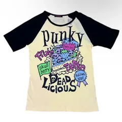 ALGONQUINS アルゴンキン ラグランTシャツ半袖 プリントTシャツ スカル アイボリー ブラック サイズ2のサムネイル