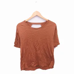 バナーバレット Banner Barrett カットソー Tシャツ ボートネック 背あき 無地 シンプル 半袖 38 茶 ブラウン /TT5のサムネイル