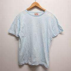 エヴィスユーロ EVISU EURO 半袖 Tシャツ バック刺繍 カットソー M 水色 ライトブルー イタリア製 ☆AA★のサムネイル