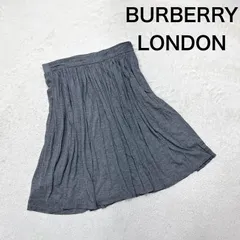 【バーバリーロンドン】ギャザースカート フレア グレー 36 S相当 三陽商会 BURBERRY LONDON 日本製のサムネイル