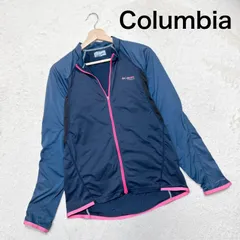 【訳あり】Columbia TITANIUM サイクルジャージ M相当 ネイビー ピンク PM2522 コロンビア タイタニウム 自転車のサムネイル