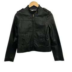 green label relaxing(グリーンレーベルリラクシング) ブルゾン サイズ40 M レディース - 黒 長袖/レザー/秋/冬のサムネイル