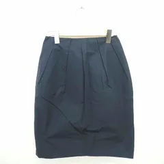 ロッソ ROSSO アーバンリサーチ スカート タイト ひざ丈 薄手 バックジップ 無地 シンプル 36 紺 ネイビー /TT18のサムネイル