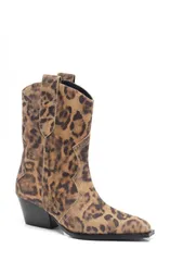 フリーピープル レディース シューズ ブーツ・レインブーツ Free People Cat Nap Western Boot Leopard Suede アニマルのサムネイル